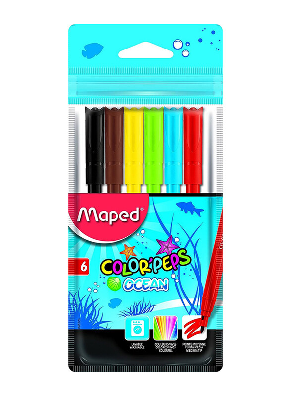 

Maped Ocean Pulse Colour Peps Felt Tip Pen, 6 Pieces, Multicolour