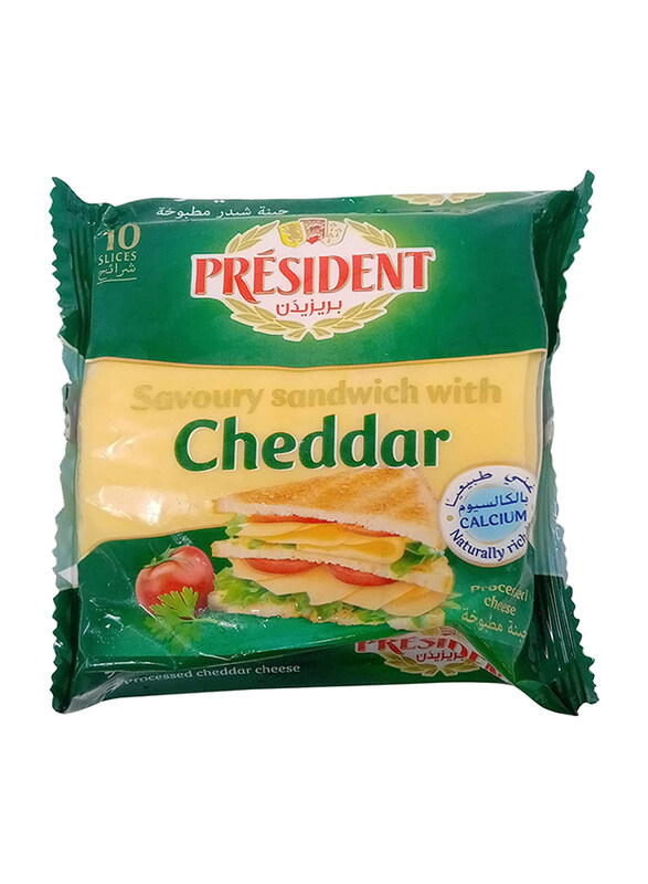 

President Savoury Sandwich with Cheddar Slices Cheese, 2 x 200 g