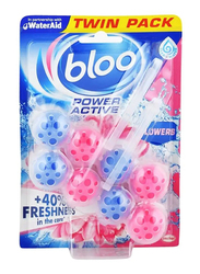 Bloo Power Active Flowers Toilet Rim Block - 2 x 50 g