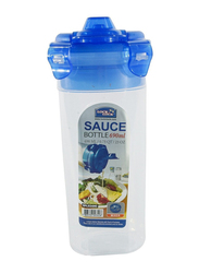 Lock & Lock Round Sauce Bottle With Mixer, 690ml, Clear/Blue