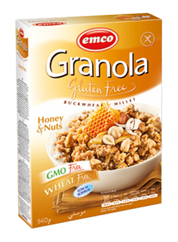

Emco Gluten Free Granola, with Honey and Nuts Museli, 340g