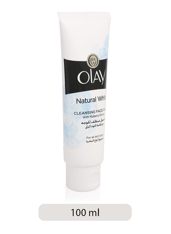 Olay Natural White Cleansing Face Wash for All Skin Types, 100ml