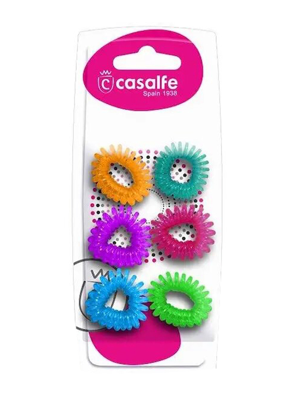 

Casalfe 6 Spiral Hair Rubber Colours, Set