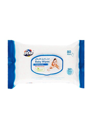 Wow Fragrance Free Extra Thick & Long Baby Wet Wipes - 80 Wipes