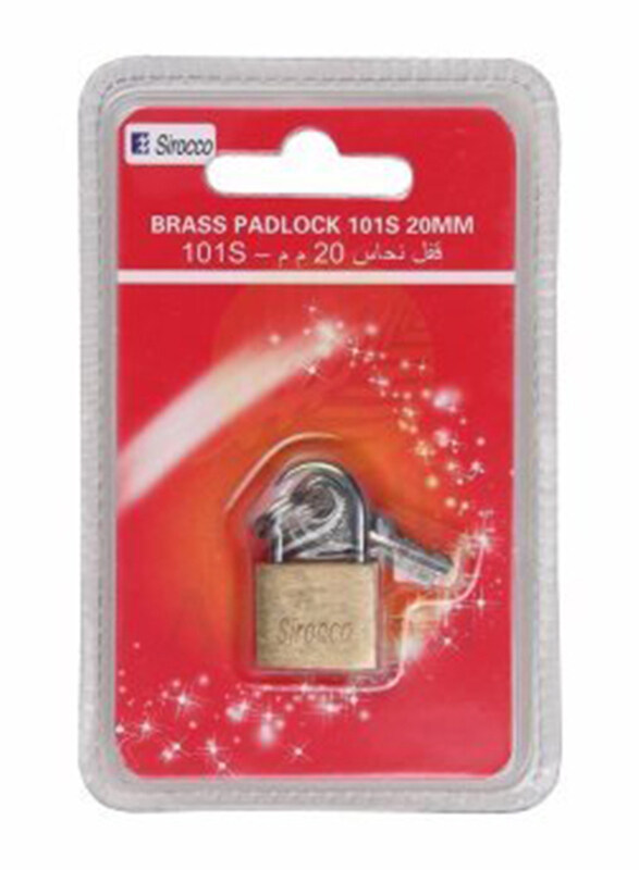 Sirocco Padlock, 20mm, Brass