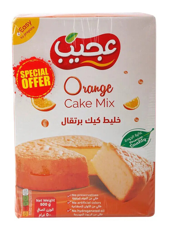 

Ajeeb Orange Cake Mix, 2 x 500 G