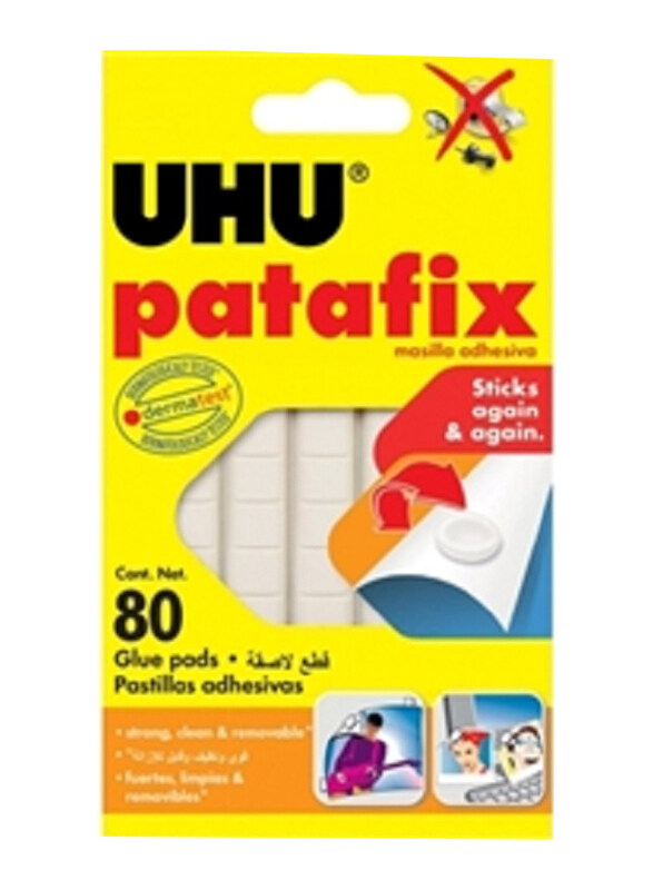 

UHU Patafix Glue Pad, 80 Piece, White