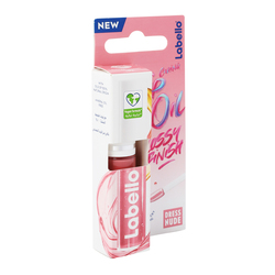Labello Dress Nude Oil Gloss Finish Lip Balm, 5.5ml, Pink