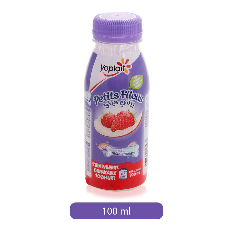 

Yoplait Petits Filous Strawberry Flavored Drinkable Yoghurt, 100 ml