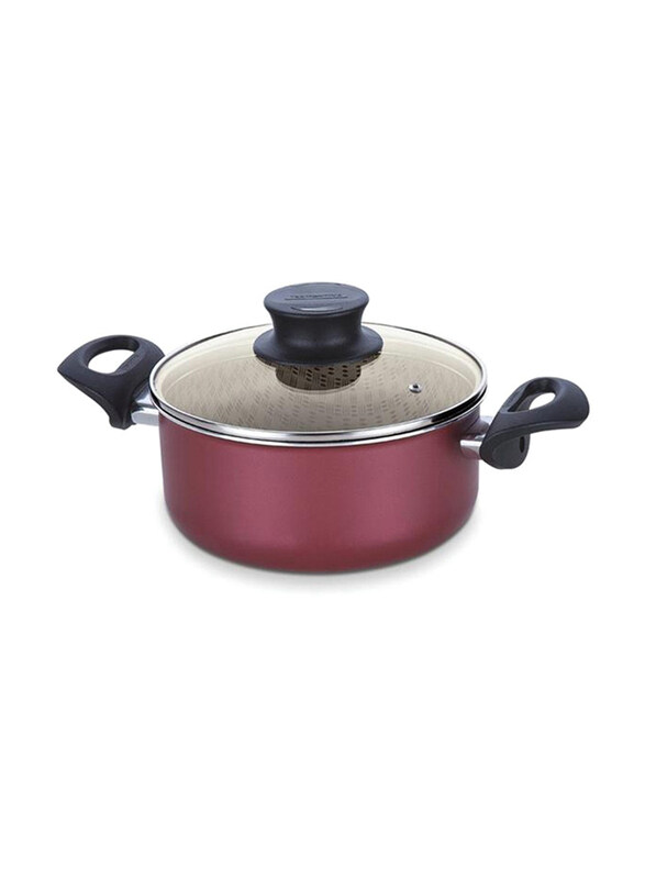 

Tramontina 28cm Paris Non-Stick Casserole with Lid, Multicolour