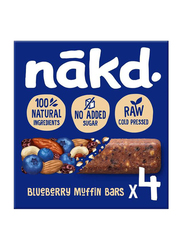 Nakd Blueberry Muffin Raw Fruit & Nut Bar, 4 x 35g