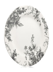 Claytan 26cm Gorgeous Ceramic Round Dinner Plate, Grey/White