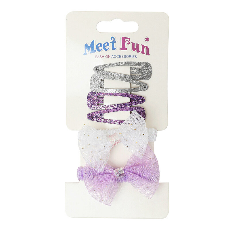 

Meet Fun Hair Clip Set for All Hair Types, 6 Pieces, Multicolour
