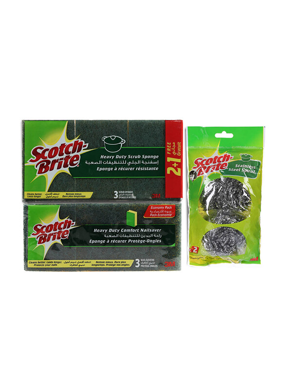 

3M Scotch Brite Heavy Duty Scrub Sponge Set, 4 Pieces