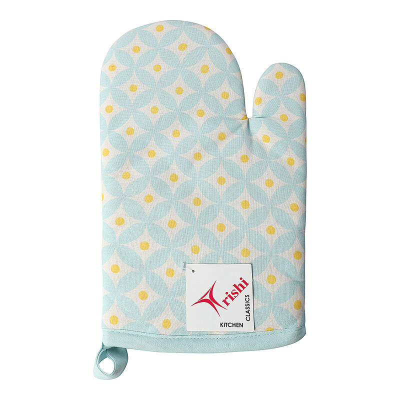 

Trishi 1-Piece Classic Kitchen Oven Glove, Blue
