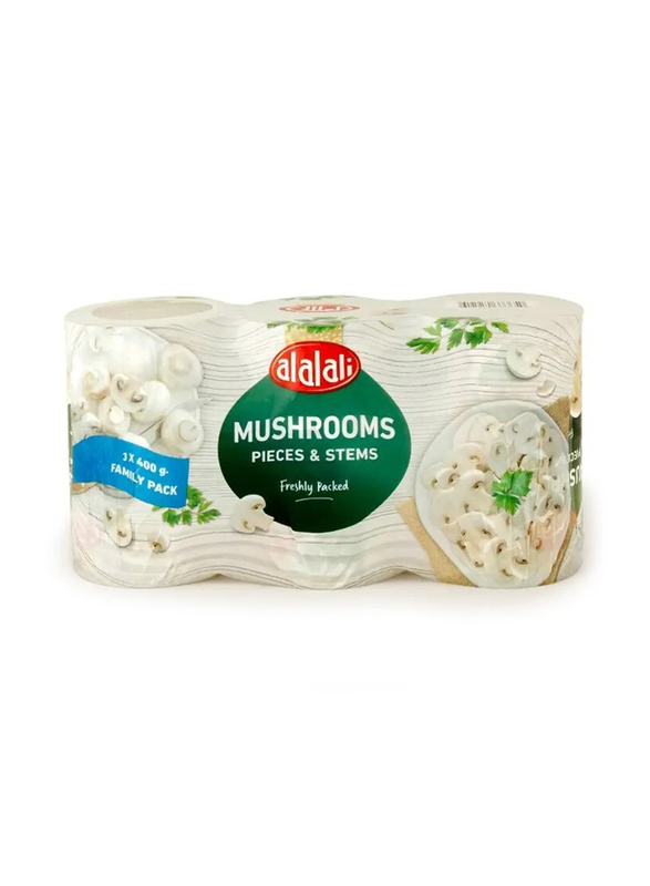 Al Alali Mushrooms Pieces & Stems - 3 x 400 g
