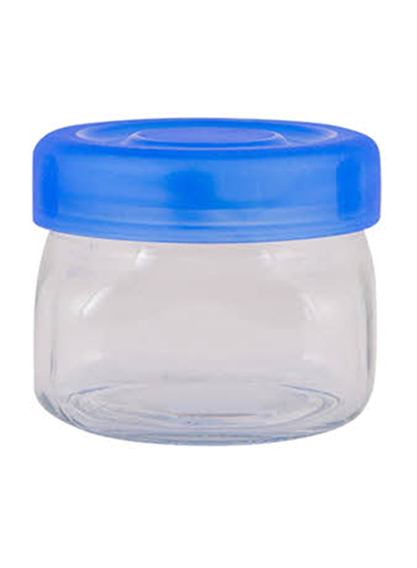 Borgonovo Cucina Glass Jar with Lid, 500ml, Blue