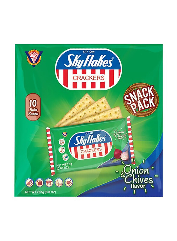 

M.Y.San M.Y. San Sky Flakes Onion & Chives Flavor Crackers, 10 x 25g