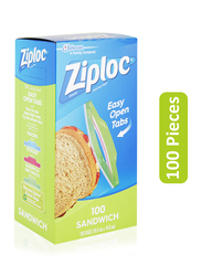 Ziploc Sandwich Bags, 100 Pieces