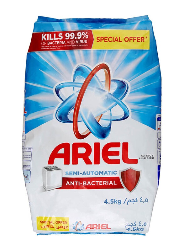 

Ariel Semi Automatic Anti Bacterial Laundry Powder - 4.5 Kg