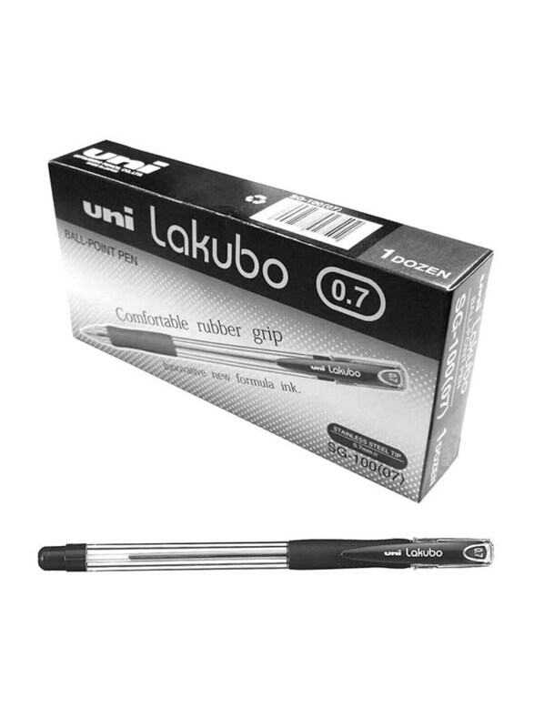Uniball 12-Pieces Lakubo Ballpoint Pen Set, Black