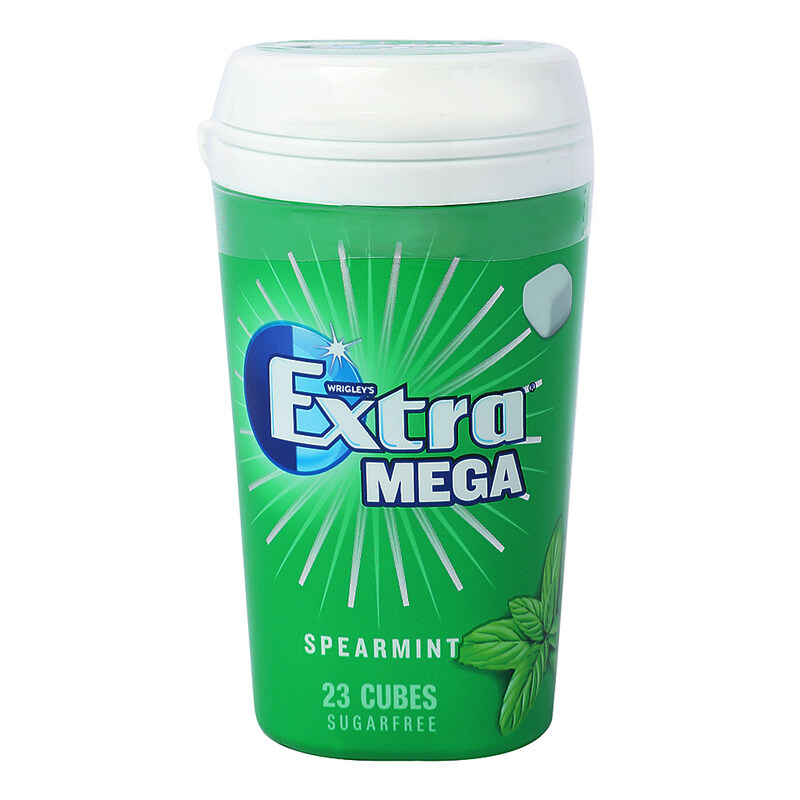 

Extra Mega Sugarfree Spearmint Gum, 23 Cubes