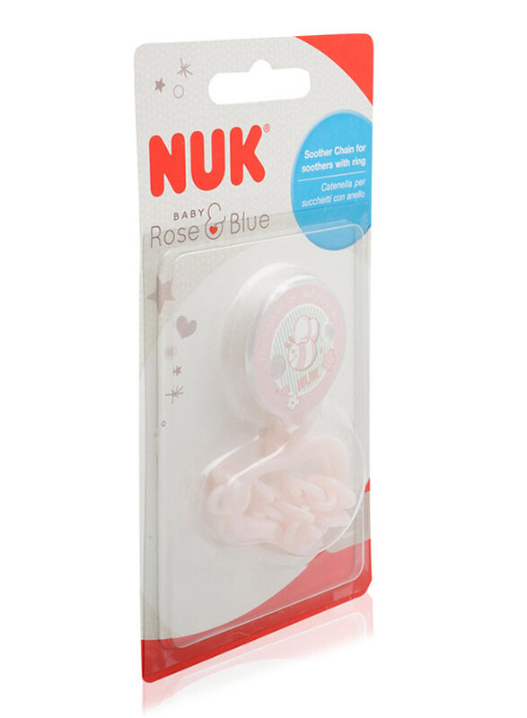 

Nuk Baby Rose & Blue Soother Chain, Bee, Pink