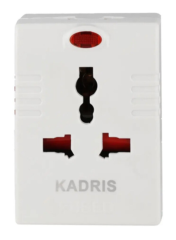 

Kadris Travel Adaptor with Light, White