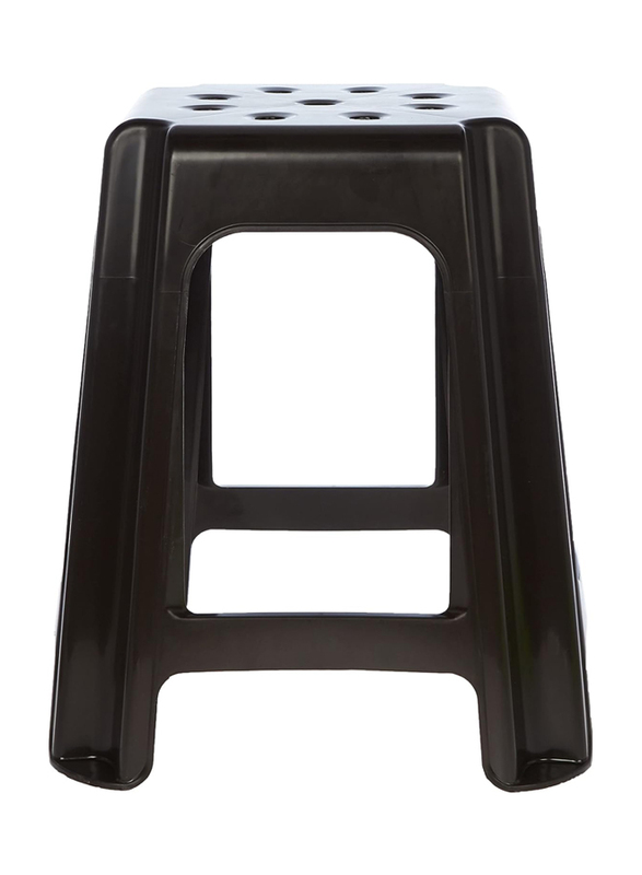 Cosmoplast Square High Stool Chair, Black