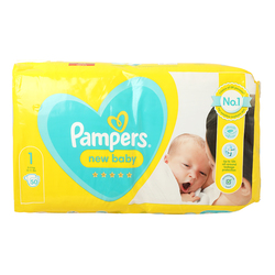 Pampers New Baby Diapers, Size 1, New Baby, 2-5 kg, Essential Pack, 50 Count