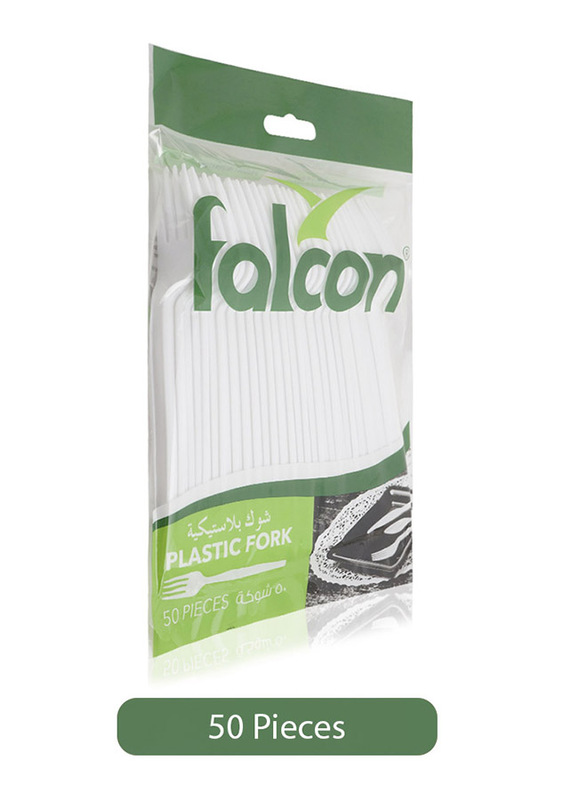 Falcon 50-Pieces Plastic Forks, White