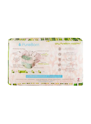 PureBorn Organic Bamboo Diapers - 3-6 Kg, Size 2 - 32 Counts