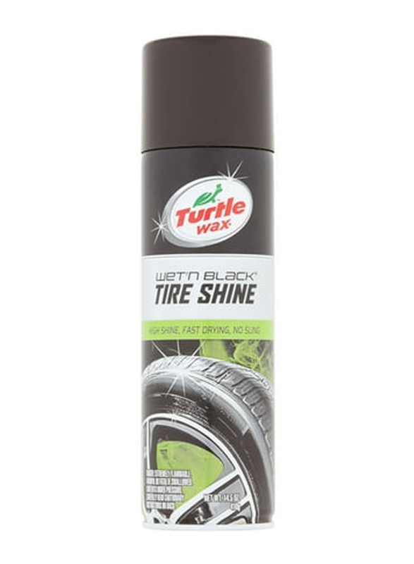 Turtle 14.5 Oz Wax Wet N' Black Ultra Wet Aerosol Tire Shine, Grey