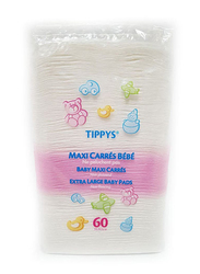 Tippys Maxicare Square Extra Large Cotton Baby Pads, 60 Sheet