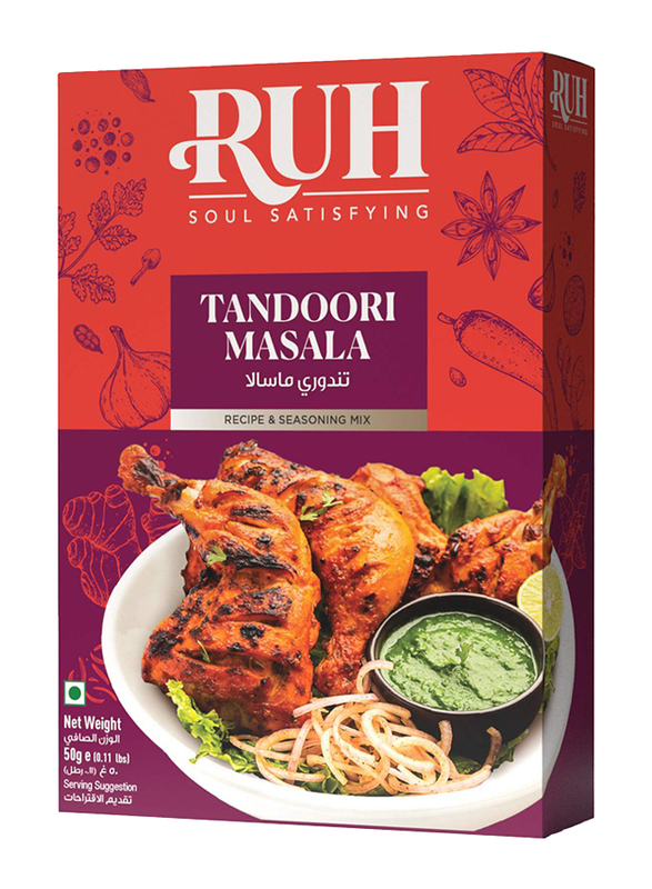 Ruh Tandoori Masala Recipe and Seasoning Mix, 50g