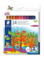 Staedtler 24-Piece Fiber Tip Pen Cardboard Set, Multicolour