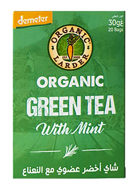 Organic Larder Organic Green Tea with Mint, 30g