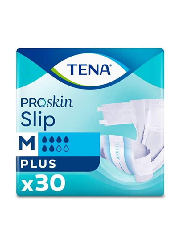 Tena Proskin Slip Plus 6 Drops, Medium, 30 Pieces