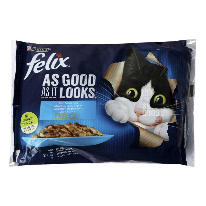 

Purina Felix As Good As It Looks Fish Selection in Jelly Cat Wet Food, 4 x 85g