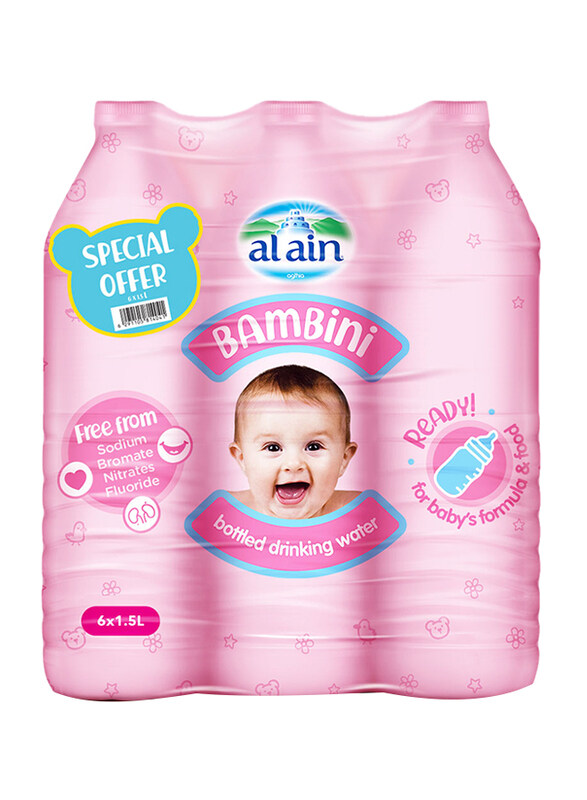 

Al Ain Bambini Baby Water, 6 x 1.5L