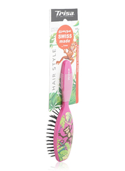 Trisa Safari Hair Brush for Kids, Pink, One Size