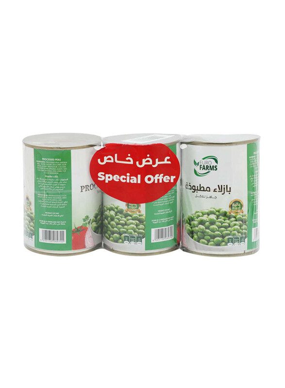 

Euro Farms Salted Green Peas, 3 x 400g