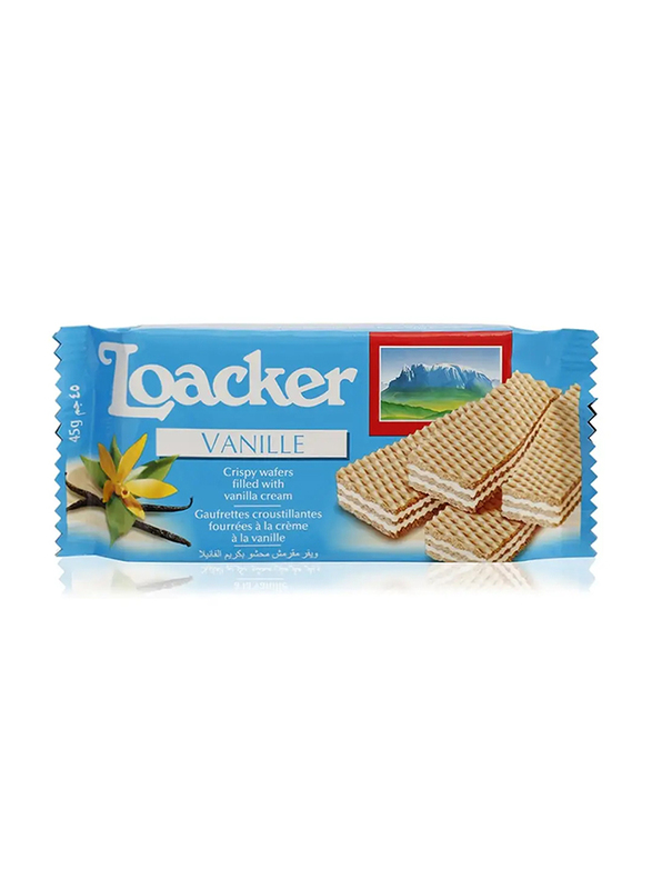 Loacker Vanilla Filled Crispy Wafer, 45g