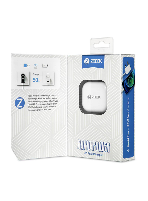 Zoook Rapid Power Charger Type C PD 20W, White