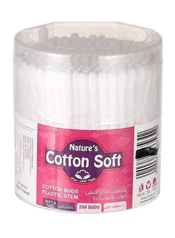 Natures Cotton Soft Cotton Buds, 3 x 200-Piece