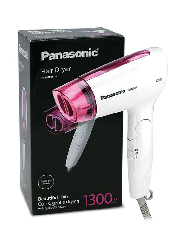 Panasonic Hair Dryer, 1200W, EH-ND21-P695, Pink/White