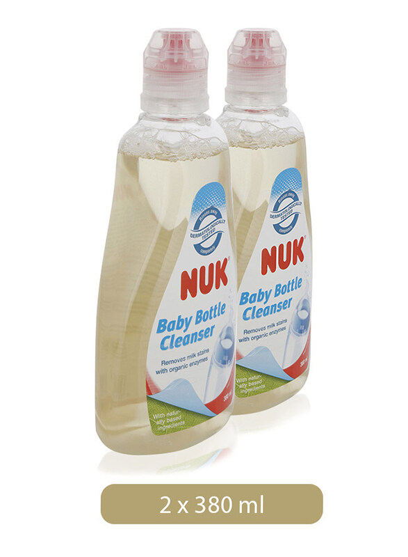 

Nuk Baby Twin Bottle Cleanser, 380ml, 2 Pieces, Clear