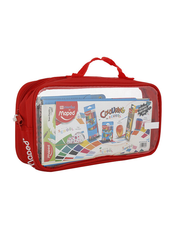 

Maped School Kit Pouch, 6 Pieces, Red