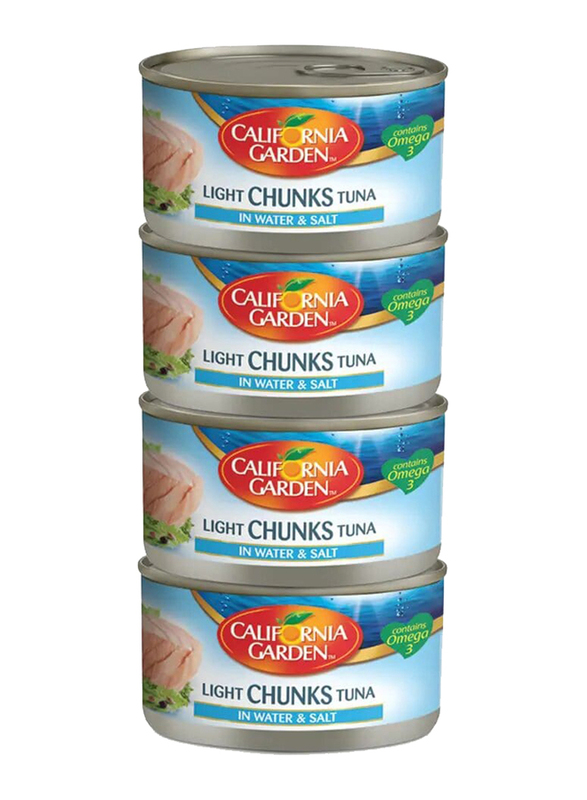 California Garden Light Canned Tuna Chunks in Water & Salt, 4 x 170g