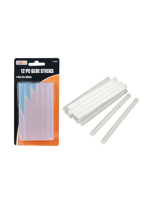 Mega 12-Piece Glue Sticks, 25530, White